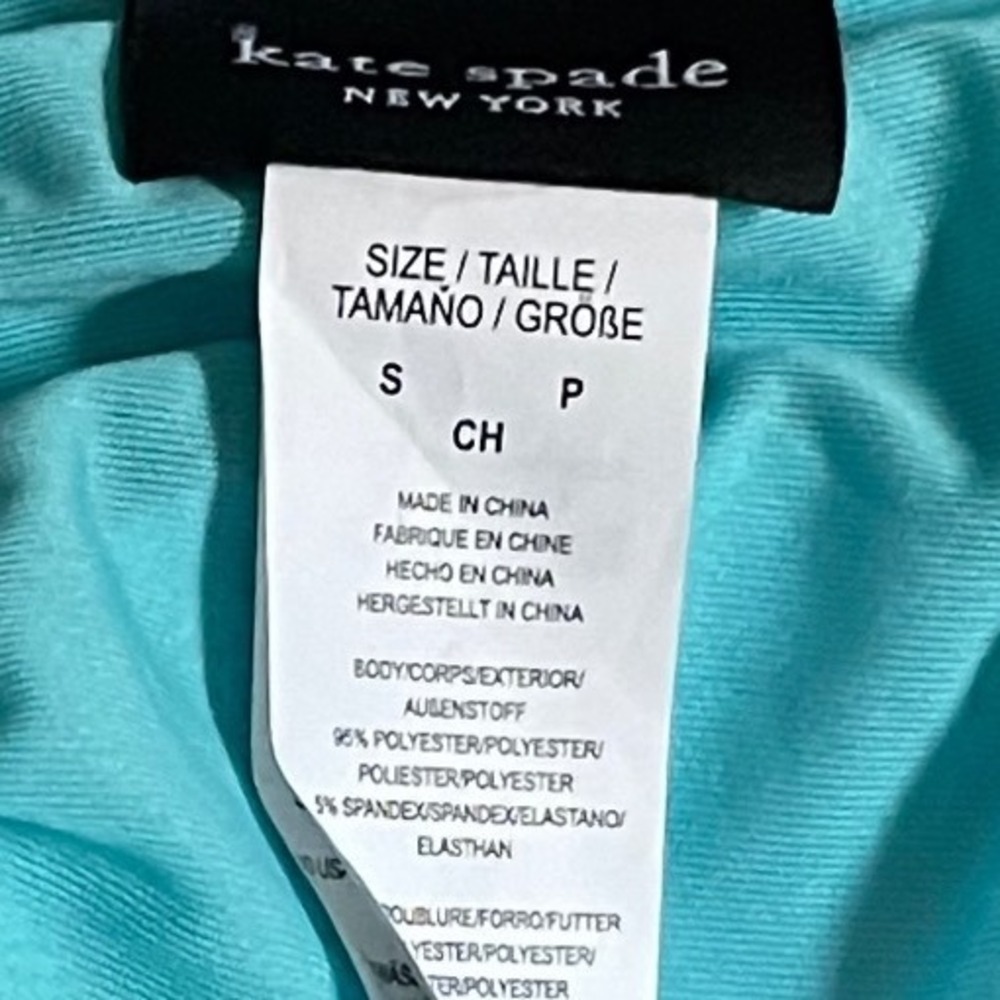 Kate Spade Riviera Blue Striped Crochet Bandeau One Piece Swimsuit Small NWT - Picture 5 of 5